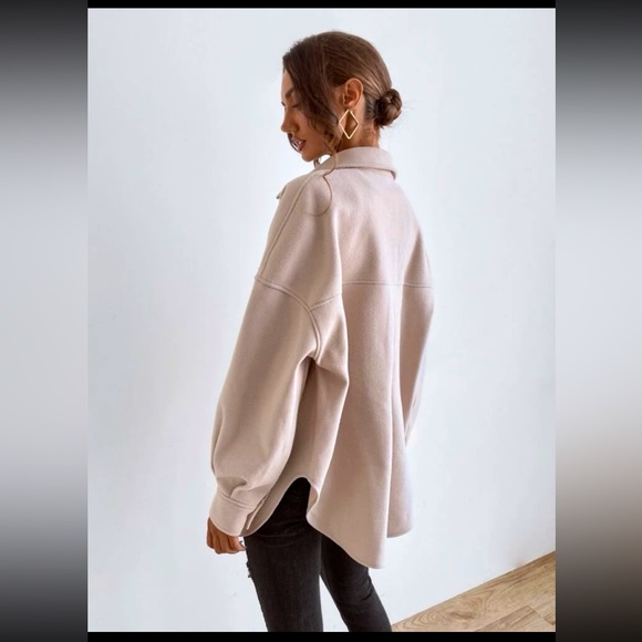 Drop Shoulder Pocketed Jacket - US S - Picture 2 of 6